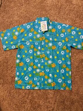 NWT Rum Reggae Floral Graphics Hawaiian Shirt Mens Size XL